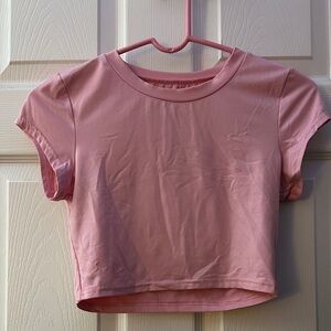 Pink Cropped T-Shirt